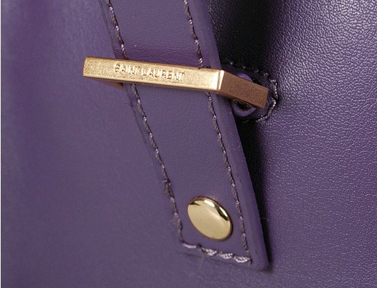 2013 Cheap Saint Laurent Petit Cabas Y in purple Leather - Click Image to Close