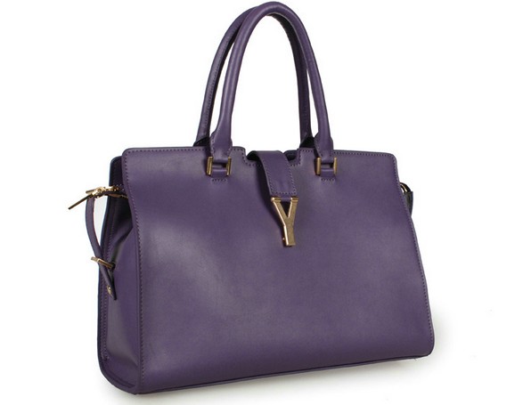 2013 Cheap Saint Laurent Petit Cabas Y in purple Leather