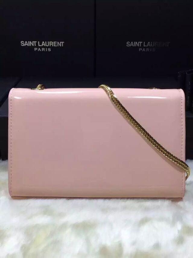 2015 New Saint Laurent Bag Cheap Sale-Classic Monogram Saint Laurent Tassel Satchel in Blossom Pink Patent Leather - Click Image to Close