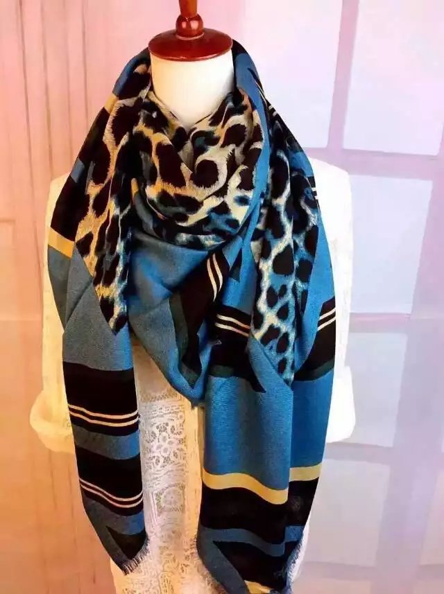 2015 New Saint Laurent Silk Cheap Sale- Saint Laurent YSL Twill and Leopard Print Silk YSS-01 - Click Image to Close