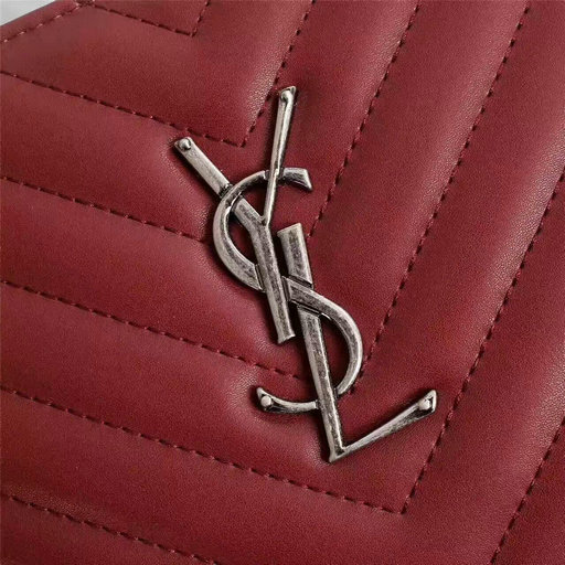 New Arrival!2016 Cheap YSL Out Sale with Free Shipping-Saint Laurent Classic Monogram Shopping Bag in Burgundy MATELASSE Leather - Click Image to Close