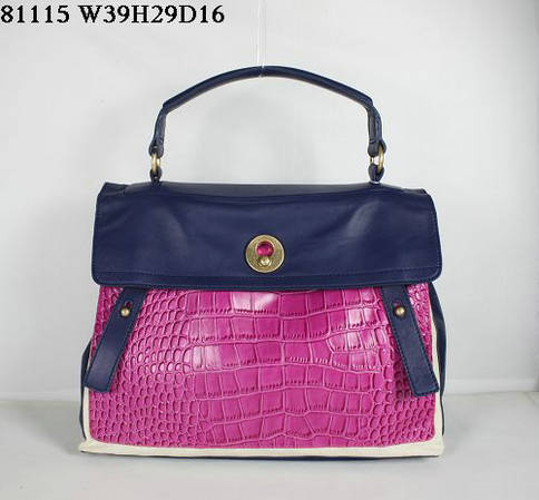 YSL Muse Two In Navy And Pink Leather 2972