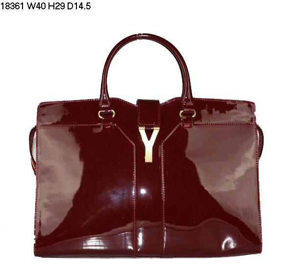 YSL Cabas 2012-Yves Saint Laurent Cabas Chyc In Patent Leather Women's Top Handle Leather Bag 26402
