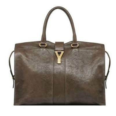 YSL Cabas 2012-Yves Saint Laurent Cabas Chyc In Brown Leather Women's Top Handle Bag 9952
