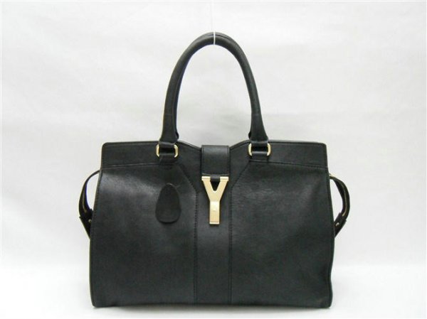 Ysl Large Cabas Chyc Black Leather Top Handle Bag 99966