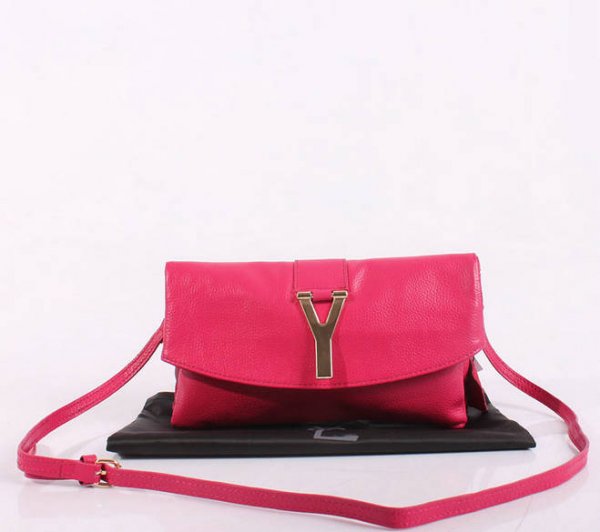 2013 YSL Bags-Yves Saint Laurent Chyc In Pink Leather Women's Shoulder Bag 26388