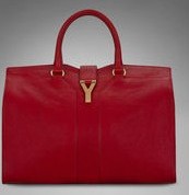 YSL Cabas 2012-Yves Saint Laurent Cabas Chyc In Red Women's Top Handle Leather Bag 99974