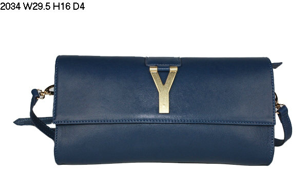 2013 YSL Bags-Yves Saint Laurent Chyc Clutch In Sapphire 152614