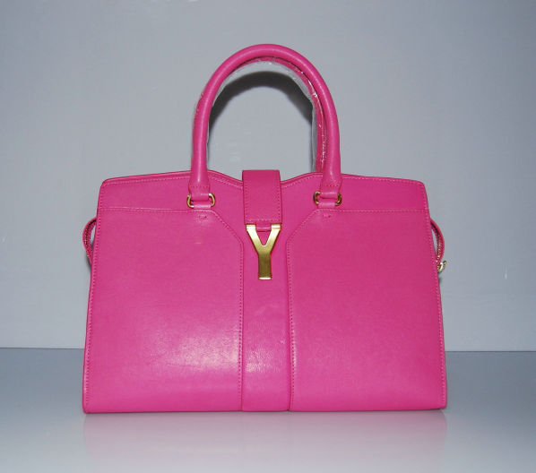 YSL Cabas 2012-Yves Saint Laurent Cabas Chyc In Fuchsia Suede Women's Top Handle Bag 136118