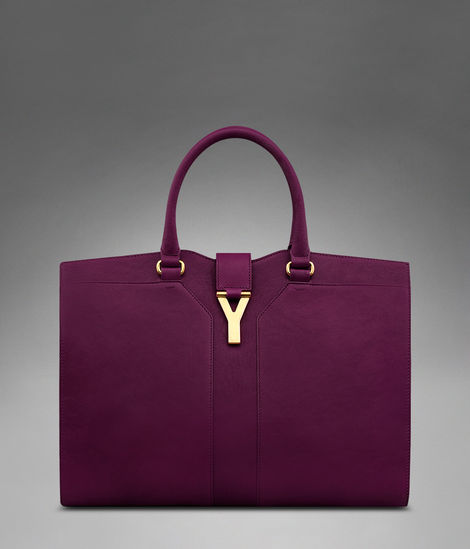 YSL Cabas 2012-Yves Saint Laurent Cabas Chyc In Purple Women's Top Handle Leather Bag 99976