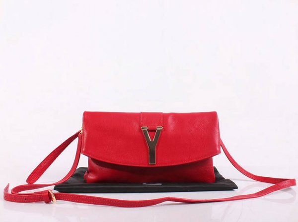 2013 YSL Bags-Yves Saint Laurent Chyc In Red Leather Women's Shoulder Bag 26385