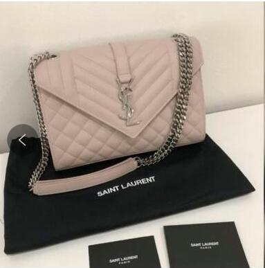 Saint Laurent Medium Monogram Bag in Pink Mixed Matelasse Leather