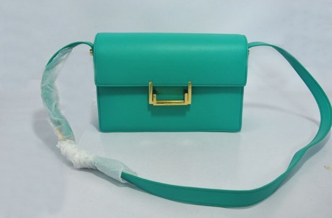2013 YSL Classic Medium Lulu Bag in Green Leather