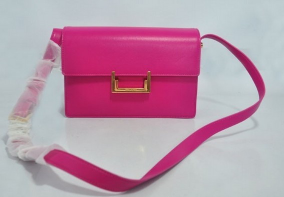 2013 YSL Classic Medium Lulu Bag in pink leather　