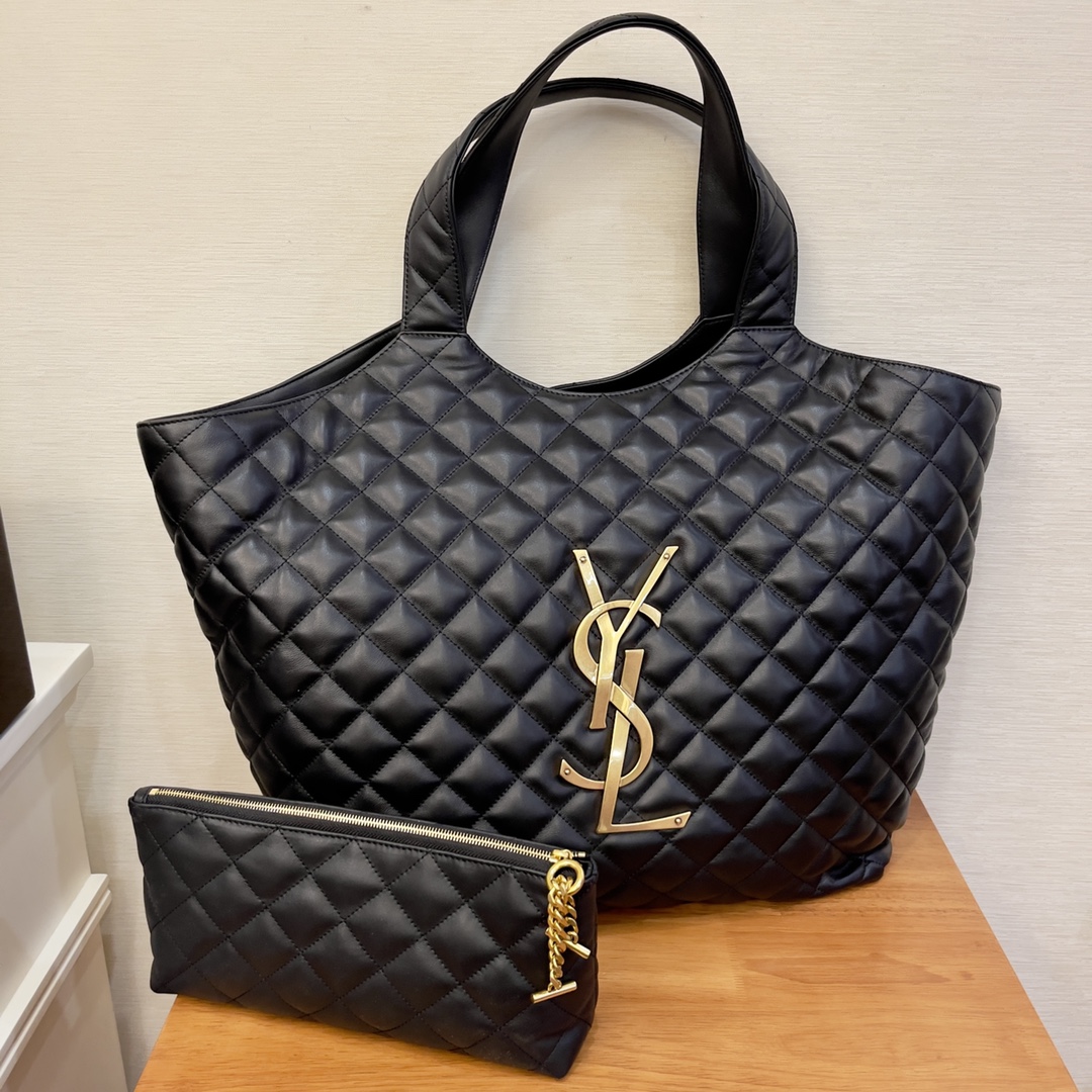 2022 cheap Saint Laurent icare maxi shopping bag in quilted lambskin