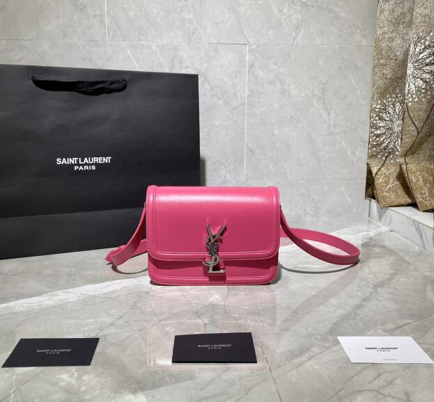 2020 cheap Saint Laurent solferino small satchel in box saint laurent leather pink