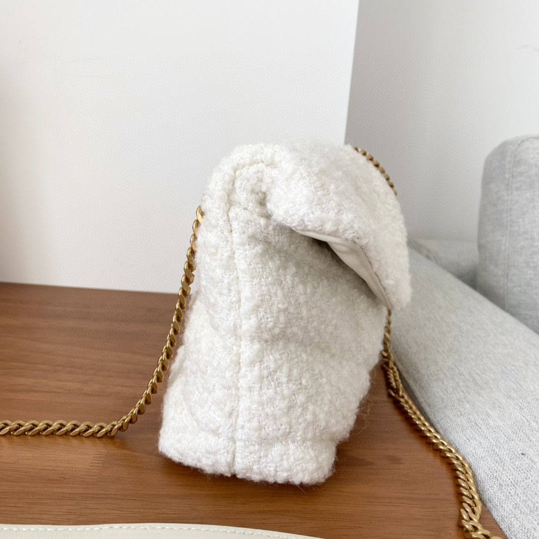 2021 cheap Saint Laurent puffer small bag in merino shearling and lambskin - Click Image to Close