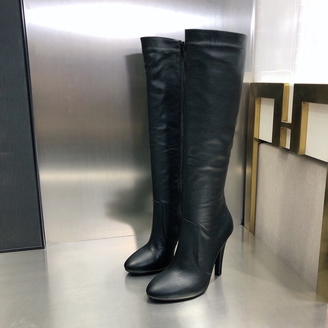 2021 cheap Saint Laurent 68 boots in smooth leather 110mm black