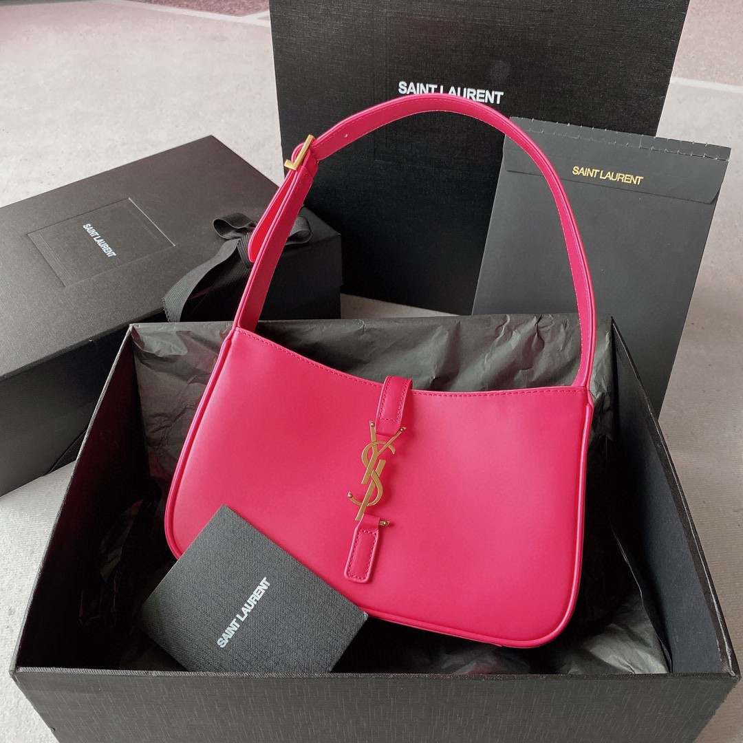 2022 Cheap Saint Laurent le 5 a 7 hobo bag in hot pink leather