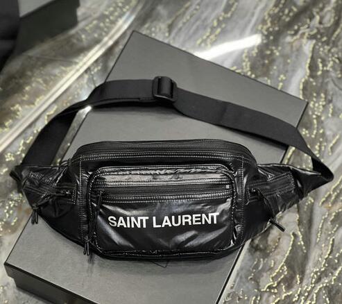 2022 cheap Saint Laurent Nuxx Crossbody Bag in Black Nylon