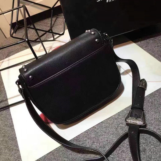 Limited Edition!2016 Saint Laurent Bags Cheap Sale-Saint Laurent Kim Studded Leather Cross Bag in Black Leather - Click Image to Close