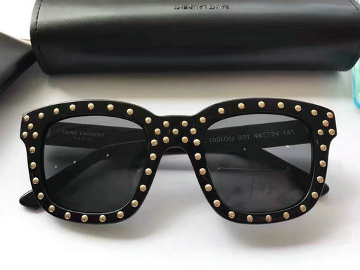 YSL Autumn/Winter 2016-2017 Collection-Saint Laurent New Wave 100 Lou Cat-Eye Sunglasses with Rounded Studs