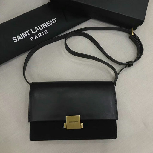 YSL A/W 2017 Collection-Saint Laurent Medium Bellechasse Bag in black leather and suede