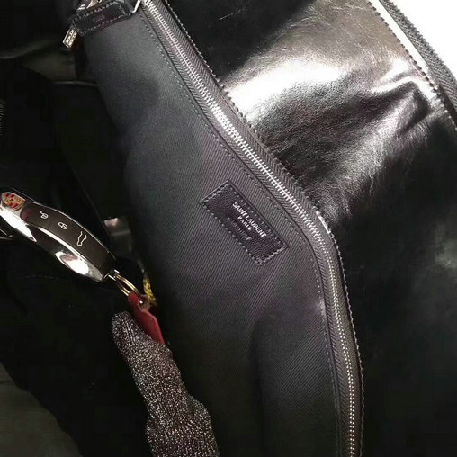 2017 Saint Laurent Sac De Jour Duffle Bag in Black Shiny Leather - Click Image to Close