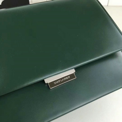 YSL A/W 2017 Collection-Saint Laurent Medium Babylone Top Handle Bag in Green Leather - Click Image to Close