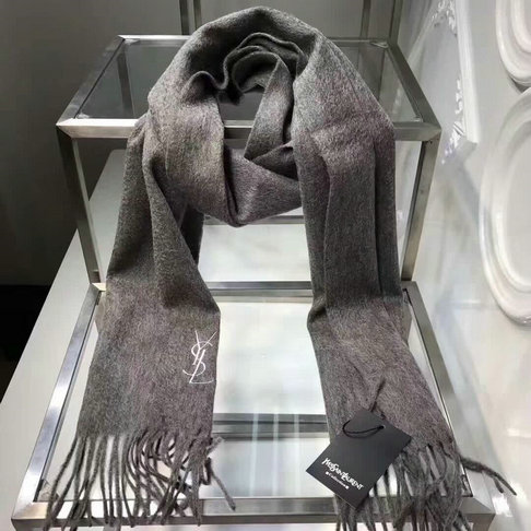 2017 Unisex Saint Laurent Fringed Scarf in Cashmere - Click Image to Close