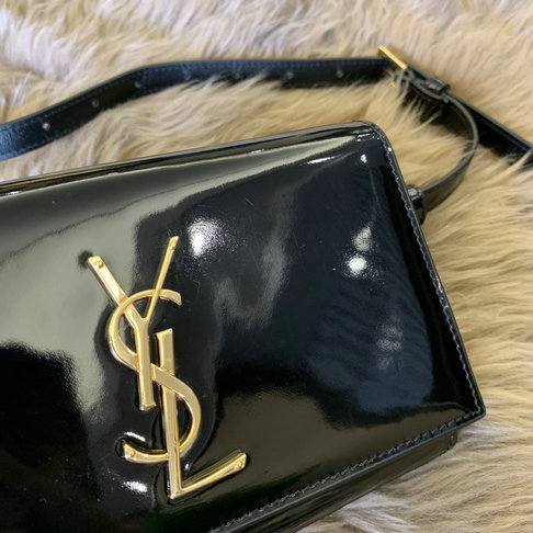 2018 Saint Laurent Kate Belt Bag in Black Patent Leather - Click Image to Close