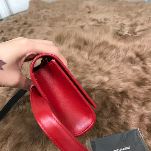 2018 Saint Laurent Kate Belt Bag in Red Smooth Leather - Click Image to Close