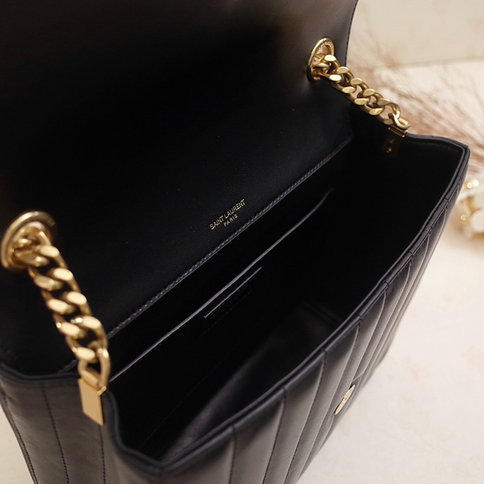 2018 S/S Saint Laurent Large Vicky Bag in Black Leather - Click Image to Close