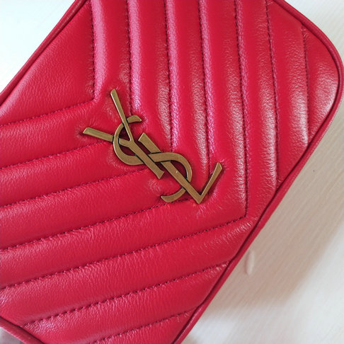 2018 Saint Laurent Lou Belt Bag in Red Leather - Click Image to Close
