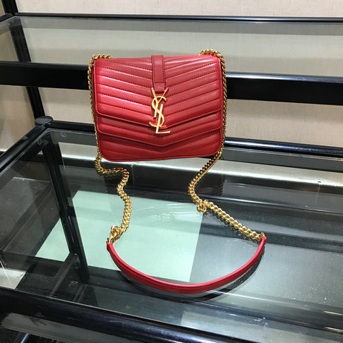 2018 S/S Saint Laurent Sulpice Small Bag in Red Matelasse Leather