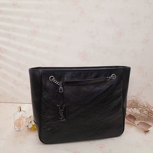 2018 S/S Saint Laurent Large Niki Shopping Bag in Black Vintage Leather - Click Image to Close