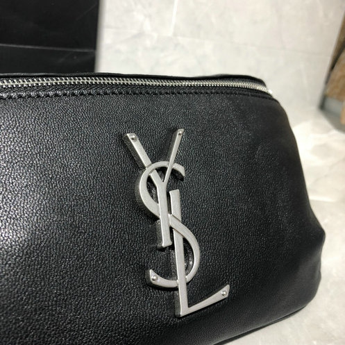 2019 Saint Laurent Classic Monogram Belt Bag in black leather - Click Image to Close