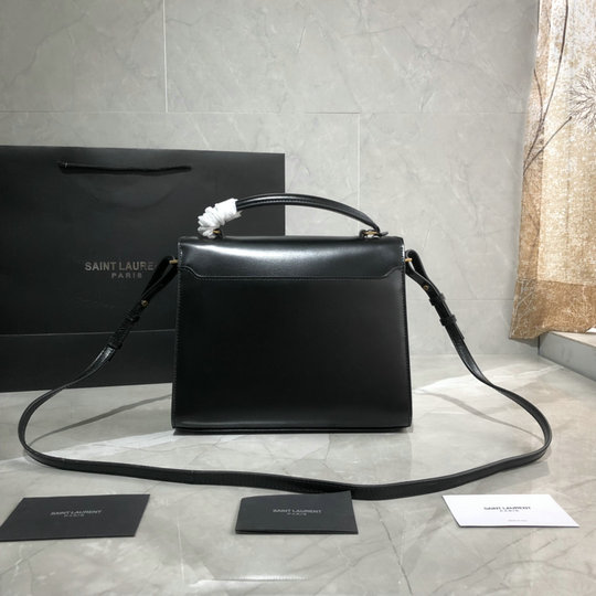 2020 Saint Laurent Cassandra Medium Top-handle Bag in Black Calf Leather - Click Image to Close