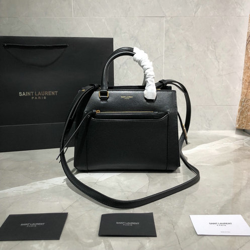 2019 Saint Laurent East Side Small Tote Bag in black smooth leather