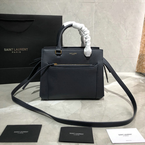 2019 Saint Laurent East Side Small Tote Bag in midnight blue smooth leather