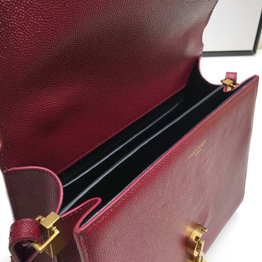 2020 Saint Laurent Cassandra Medium Top-handle Bag in grain de poudre embossed leather - Click Image to Close
