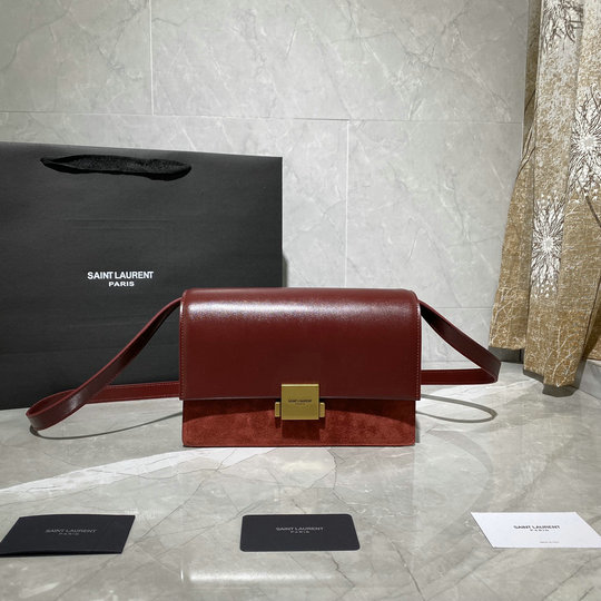 2020 Saint Laurent Medium Bellechasse Bag in calf leather and suede