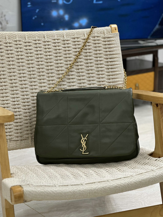 2023 cheap Saint Laurent Large Jamie 4.3 Bag in Dark Green Nappa Leather - Click Image to Close