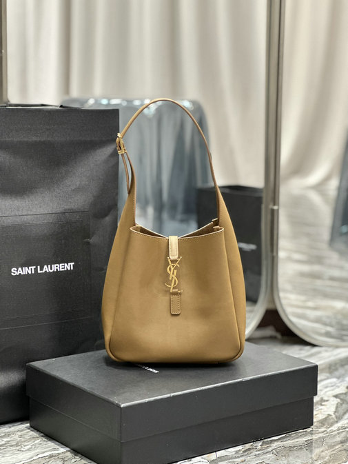 2023 cheap Saint Laurent Le 5 a 7 Supple Small Bag in Tan Leather