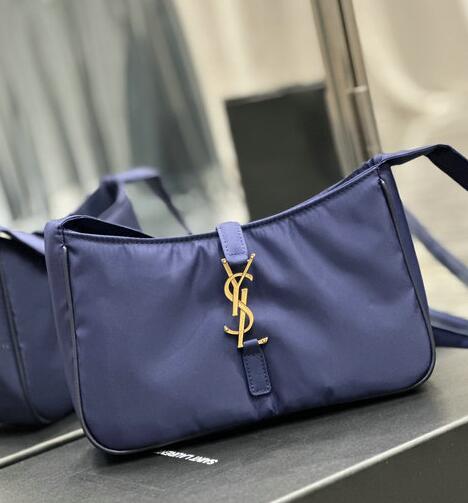 2023 Saint Laurent Le 5 a 7 Crossbody Bag Crossbody Bag in Blue Econyl® Regenerated Nylon