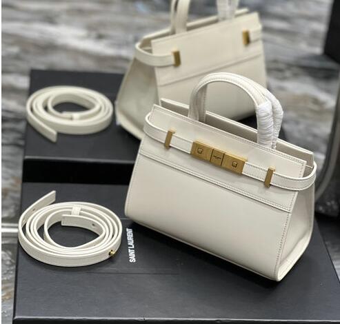 2023 Saint Laurent Manhattan Nano Bag in white Leather