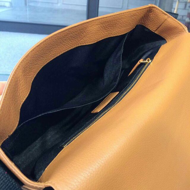 2015 New Saint Laurent Bag Cheap Sale-Saint Laurent Classic Museum Flap Front Messager Bag in Khaki Grain De Poudre Textured Leather - Click Image to Close