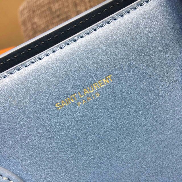 2015 New Saint Laurent Bag Cheap Sale-Saint Laurent Classic Sac De Jour Bag in Acid-blue Calfskin Leather - Click Image to Close