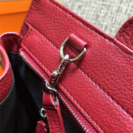 S/S 2015 New Saint Laurent Bag Cheap Sale-Saint Laurent Medium Cabas RIVE GAUCHE bag in Red Grained Leather - Click Image to Close