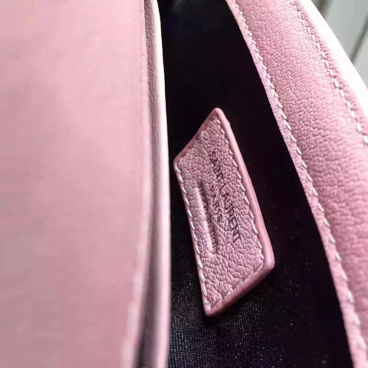 2015 Cheap YSL Out Sale with Free Shipping-Saint Laurent Classic Baby Monogram Satchel in Pink Matelasse Leather with Gold Hardware - Click Image to Close